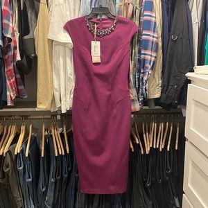 Ted Baker bodycon dress with embellished neckline